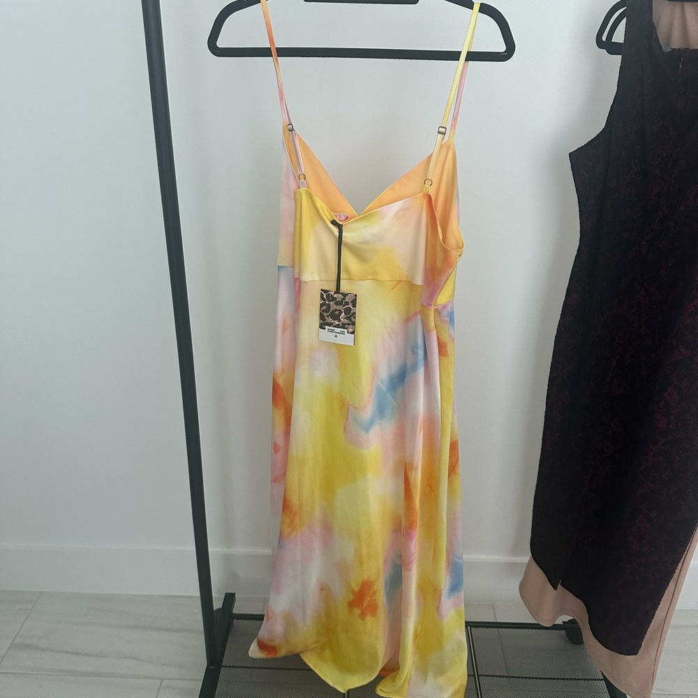 NWT | Diane Von Furstenberg X Target Satin Sunset Slip Dress | 1X | Multi Color - Picture 2 of 3